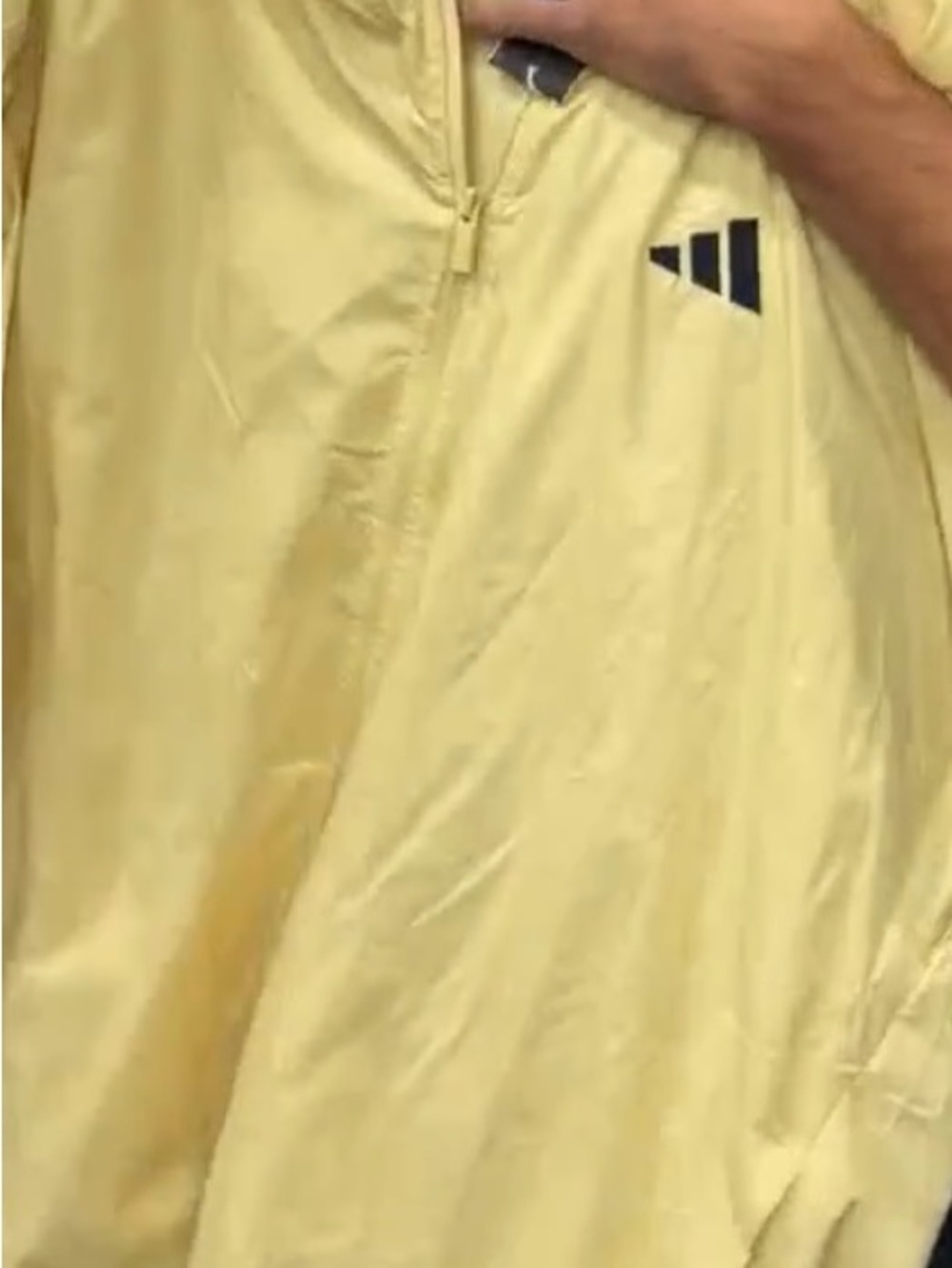 adidas M 3S WB Windbreaker in Yellow XL NWT